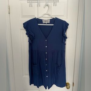 Pink Martini pocket dress in a beautiful dark blue